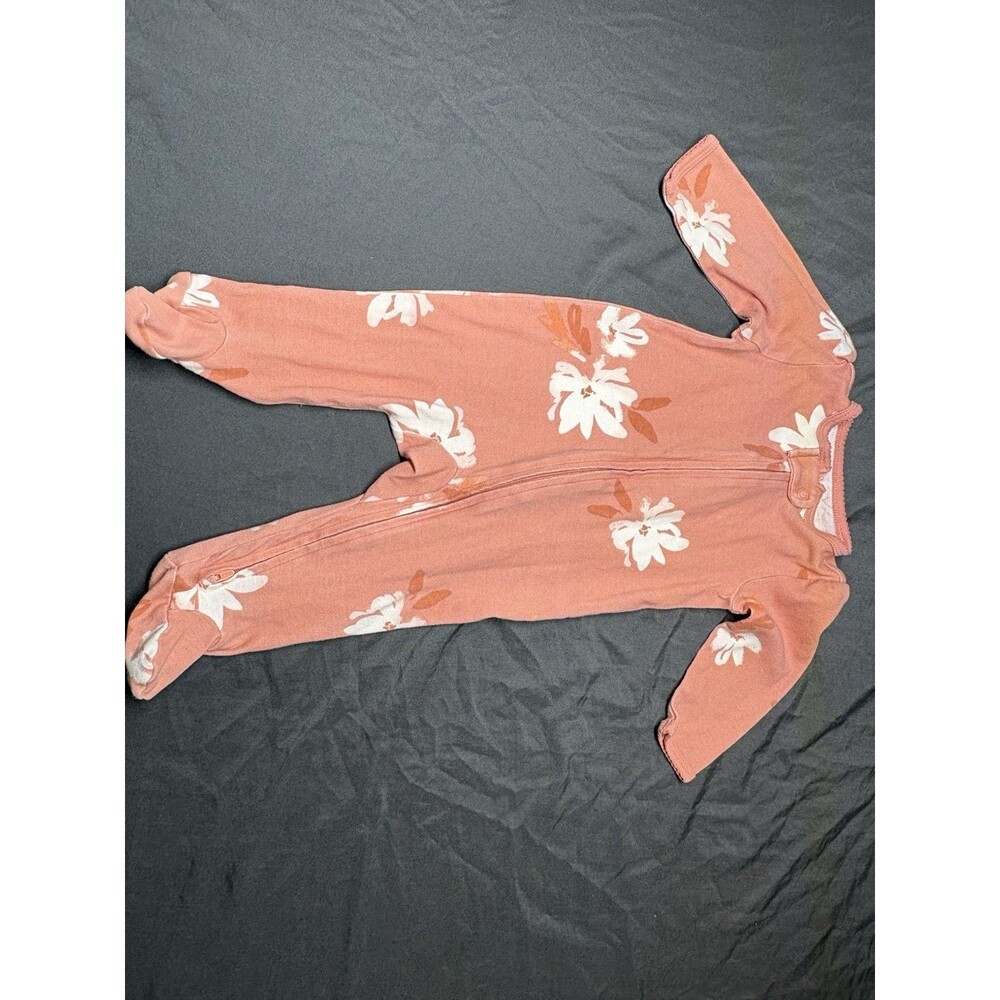 Mint Baby Flower PJ Jumper with double zipper 6 month